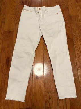 7 For All Mankind Josefina Skinny Boyfriend Jeans in White